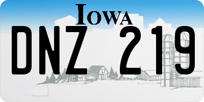IA license plate DNZ219