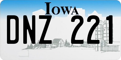 IA license plate DNZ221
