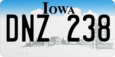 IA license plate DNZ238