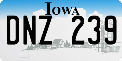 IA license plate DNZ239