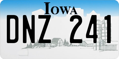 IA license plate DNZ241