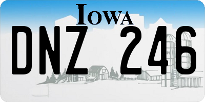 IA license plate DNZ246