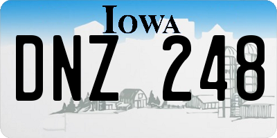 IA license plate DNZ248