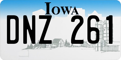 IA license plate DNZ261