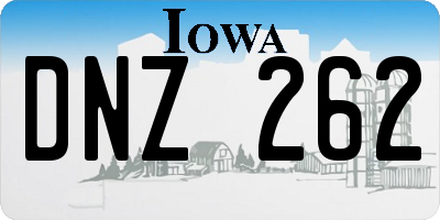 IA license plate DNZ262