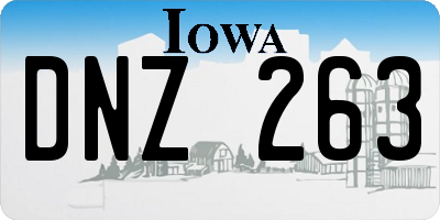 IA license plate DNZ263