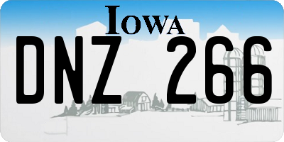 IA license plate DNZ266