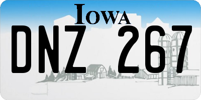 IA license plate DNZ267
