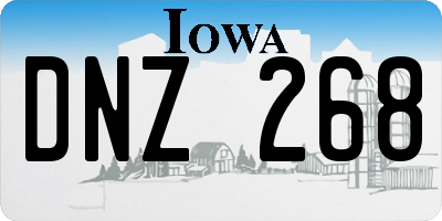 IA license plate DNZ268
