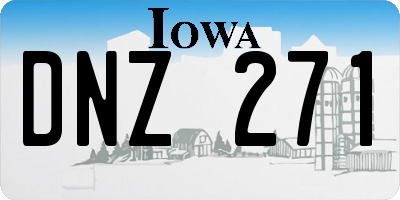 IA license plate DNZ271