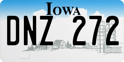 IA license plate DNZ272