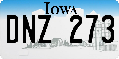 IA license plate DNZ273