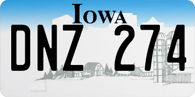 IA license plate DNZ274