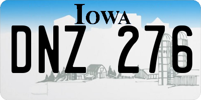 IA license plate DNZ276