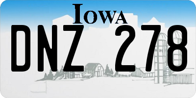 IA license plate DNZ278