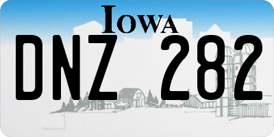 IA license plate DNZ282