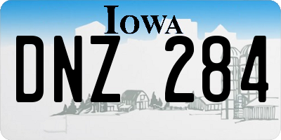 IA license plate DNZ284