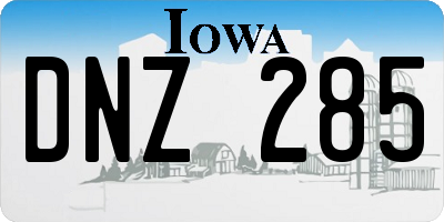 IA license plate DNZ285