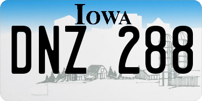 IA license plate DNZ288