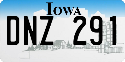 IA license plate DNZ291