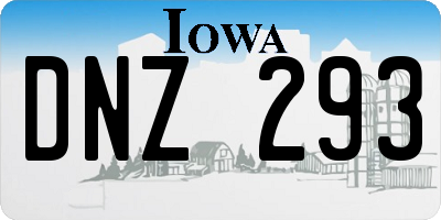 IA license plate DNZ293