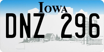 IA license plate DNZ296