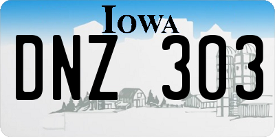 IA license plate DNZ303