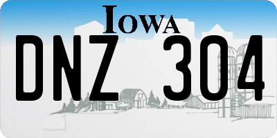 IA license plate DNZ304