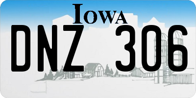 IA license plate DNZ306