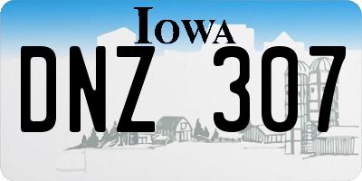 IA license plate DNZ307