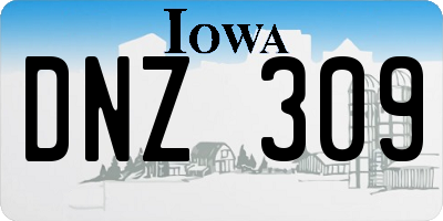 IA license plate DNZ309