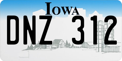 IA license plate DNZ312