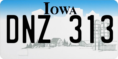 IA license plate DNZ313
