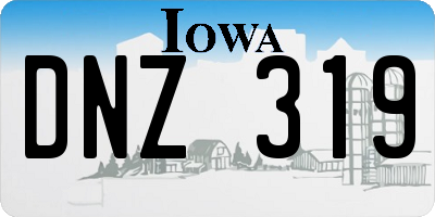IA license plate DNZ319