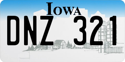IA license plate DNZ321