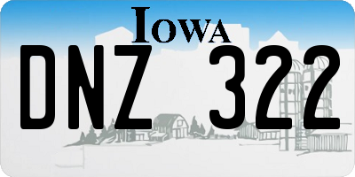 IA license plate DNZ322