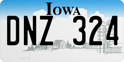 IA license plate DNZ324