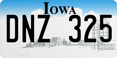 IA license plate DNZ325