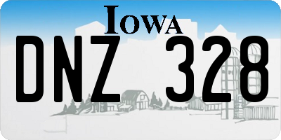 IA license plate DNZ328