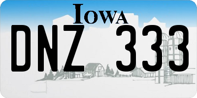 IA license plate DNZ333