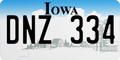 IA license plate DNZ334