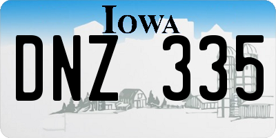 IA license plate DNZ335