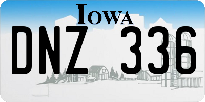 IA license plate DNZ336