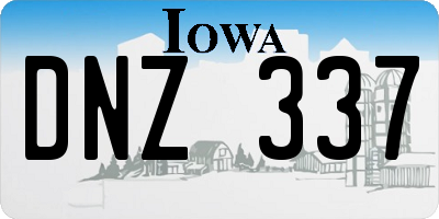 IA license plate DNZ337