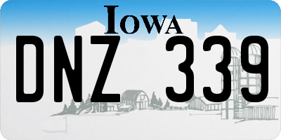 IA license plate DNZ339