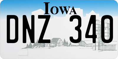 IA license plate DNZ340