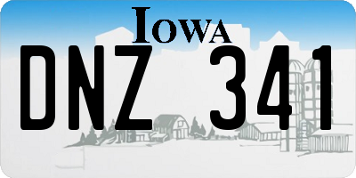 IA license plate DNZ341