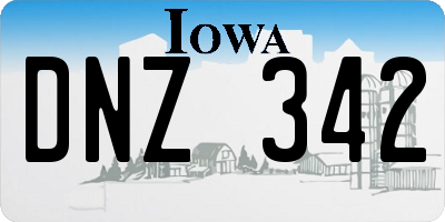 IA license plate DNZ342