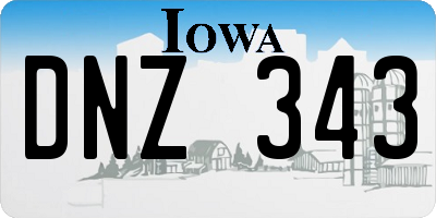 IA license plate DNZ343