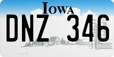 IA license plate DNZ346